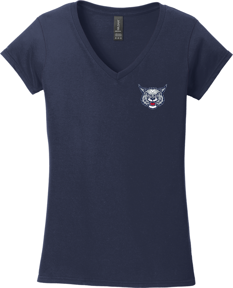 CT Bobcats Softstyle Ladies Fit V-Neck T-Shirt