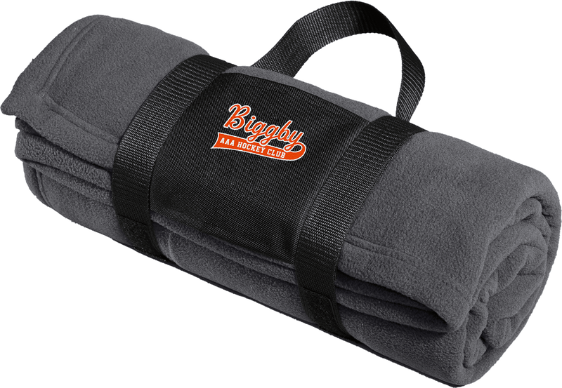 Biggby Coffee AAA Fleece Blanket with Carrying Strap