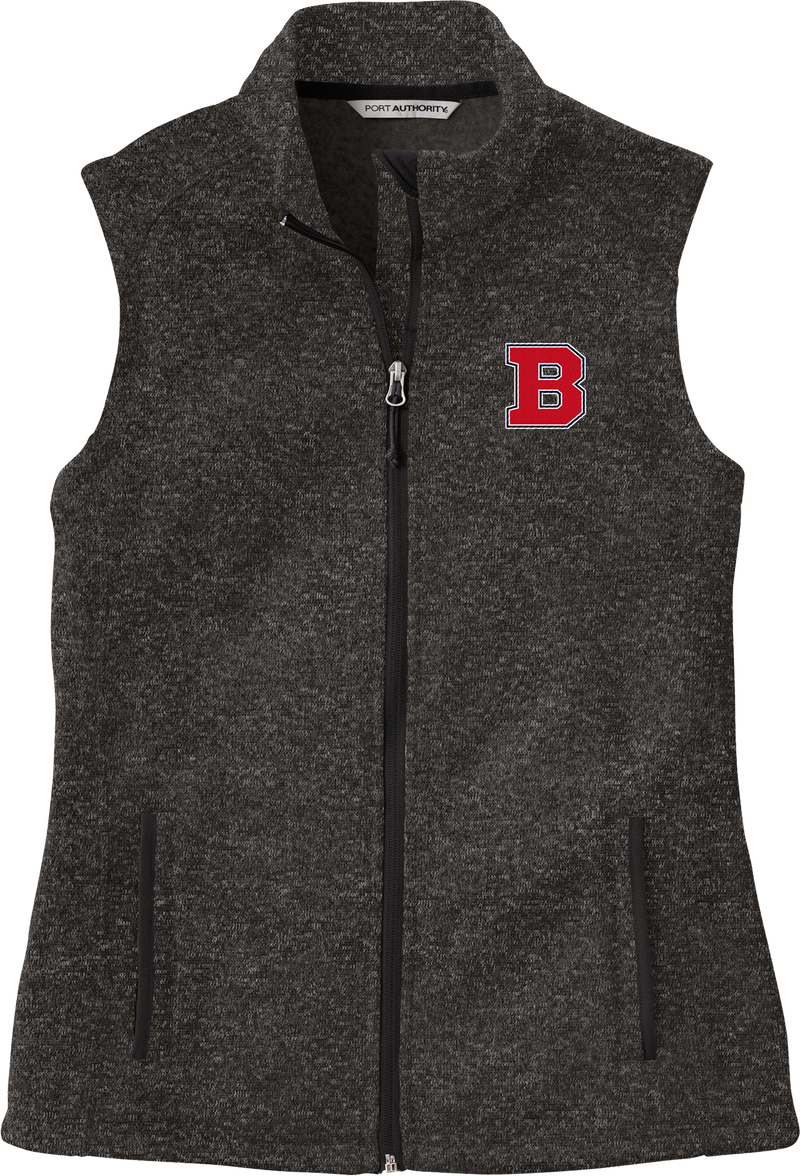 CT Bobcats Ladies Sweater Fleece Vest