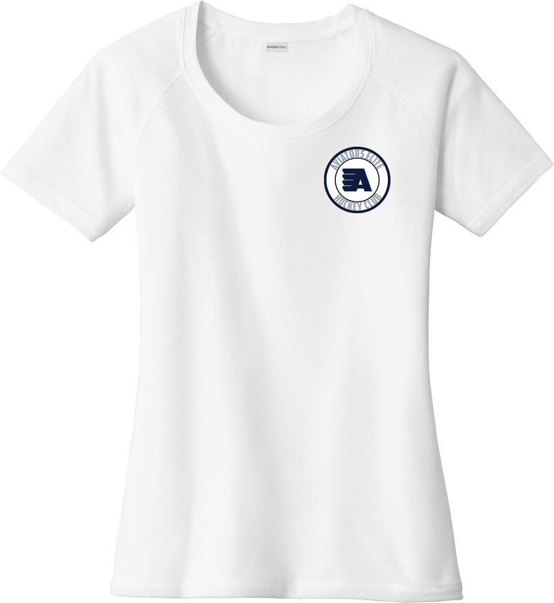 Aspen Aviators Ladies PosiCharge Tri-Blend Wicking Scoop Neck Raglan Tee