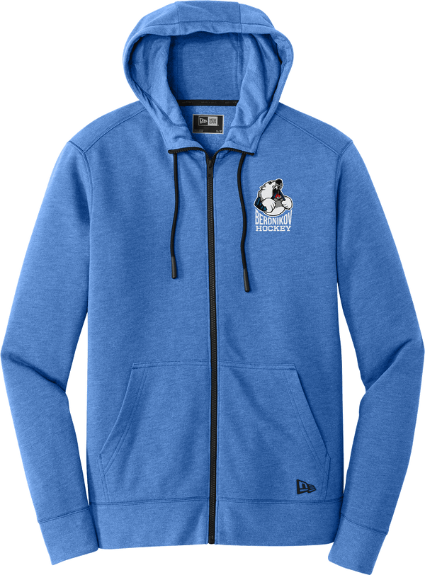 Berdnikov Bears New Era Tri-Blend Fleece Full-Zip Hoodie